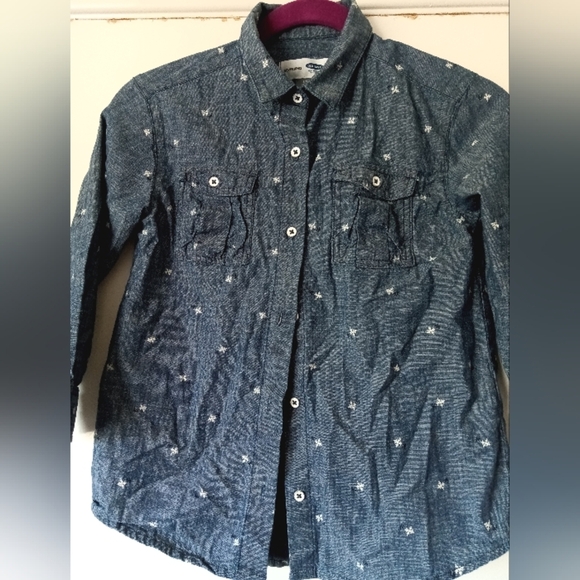 Old Navy Denim Snowflake shirt - Picture 1 of 5